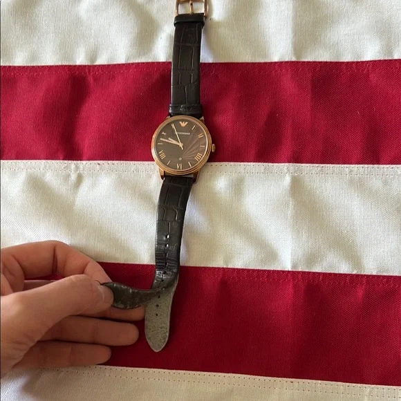 Emporio Armani Rose Gold and Dark Brown Timepiece - Picture 13 of 17